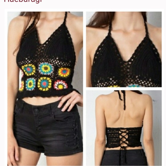 Tops - 🏷*3 𝓕𝓞𝓡 $10*🏷 Crochet trendy halter